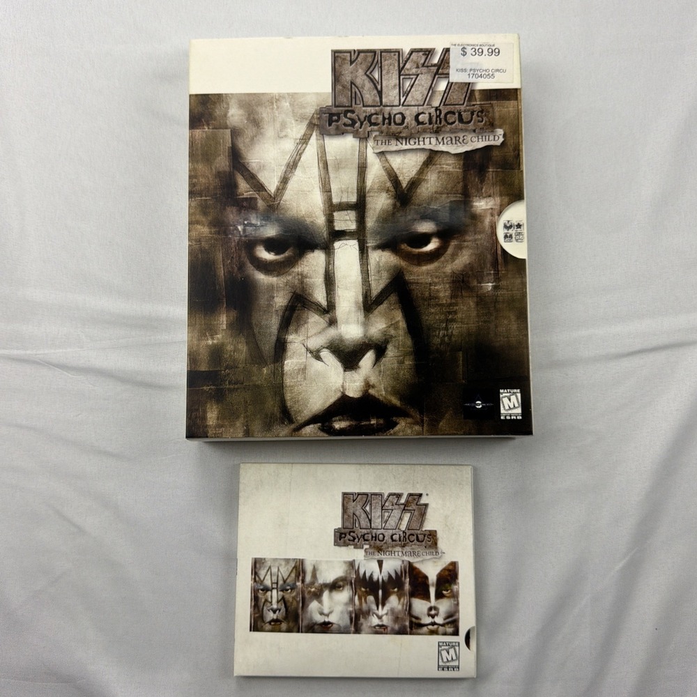 KISS Psycho Circus: The Nightmare Child (PC, 2000) "Catman"‎ Big Box PC Game CIB